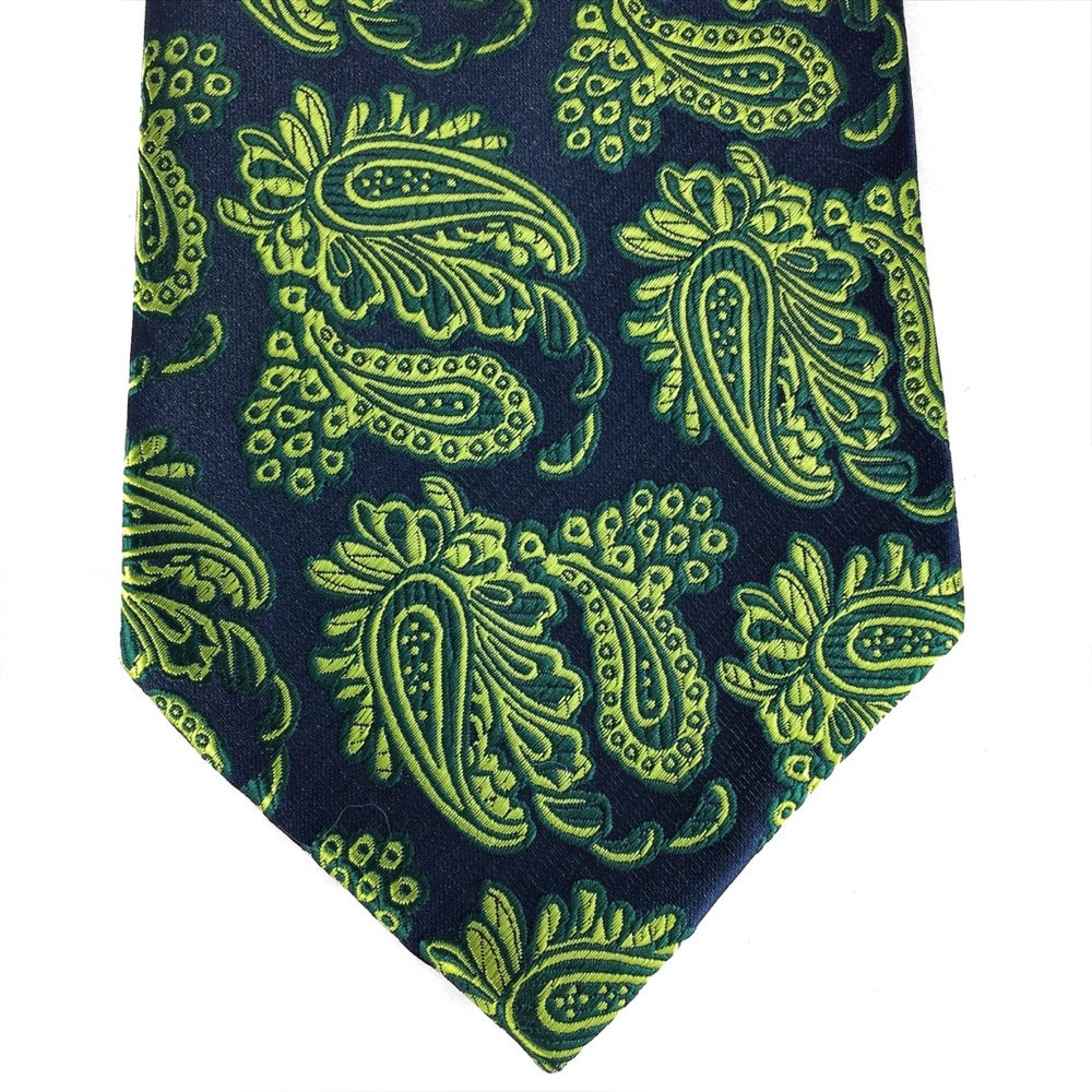 KAI LONG 100% Silk Paisley Tie